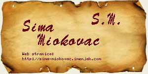 Sima Miokovac vizit kartica